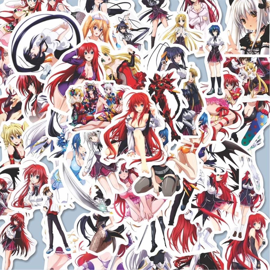 

100PCS Lucu Sticker Anime High School DxD (Haisukūru Dī Dī) Stiker Aesthetic Stiker Anti Air Stikers Berperekat Waterproof sticker decal buat Motor Helm Buku Journal Koper Casing HP Laptop Botol Minum Hadiah anak