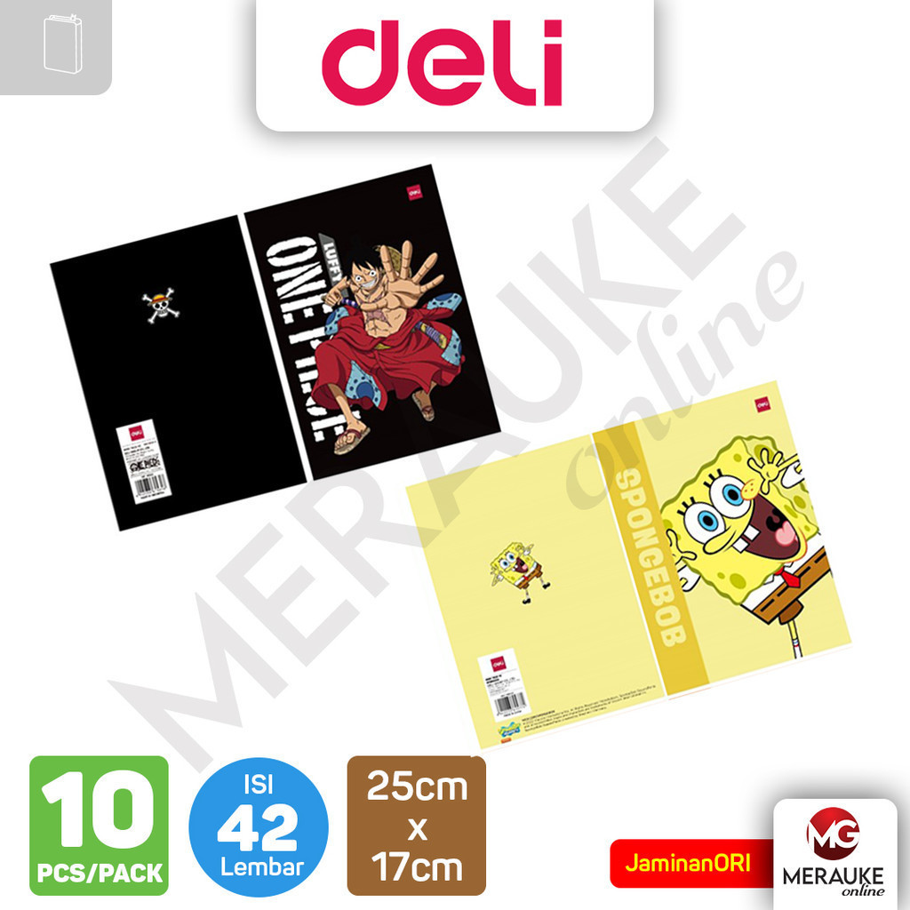 

Buku Tulis DELI Boxy 42 Lembar Karakter (1 Pack isi 10 Buku)