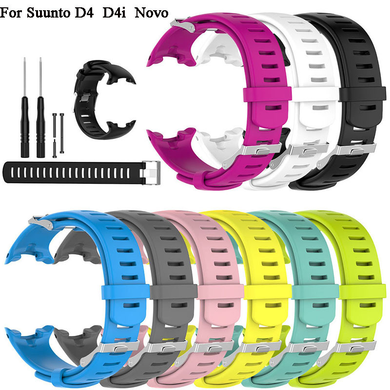Strap For SUUNTO/D4/D4i/NOVO watch band Creative graffiti style Silicone bracelet replacement For SU