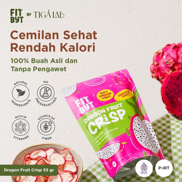 

[Bundle Isi 3] FITBYT Snack Cemilan Sehat Keripik Buah - 3x Buah Naga