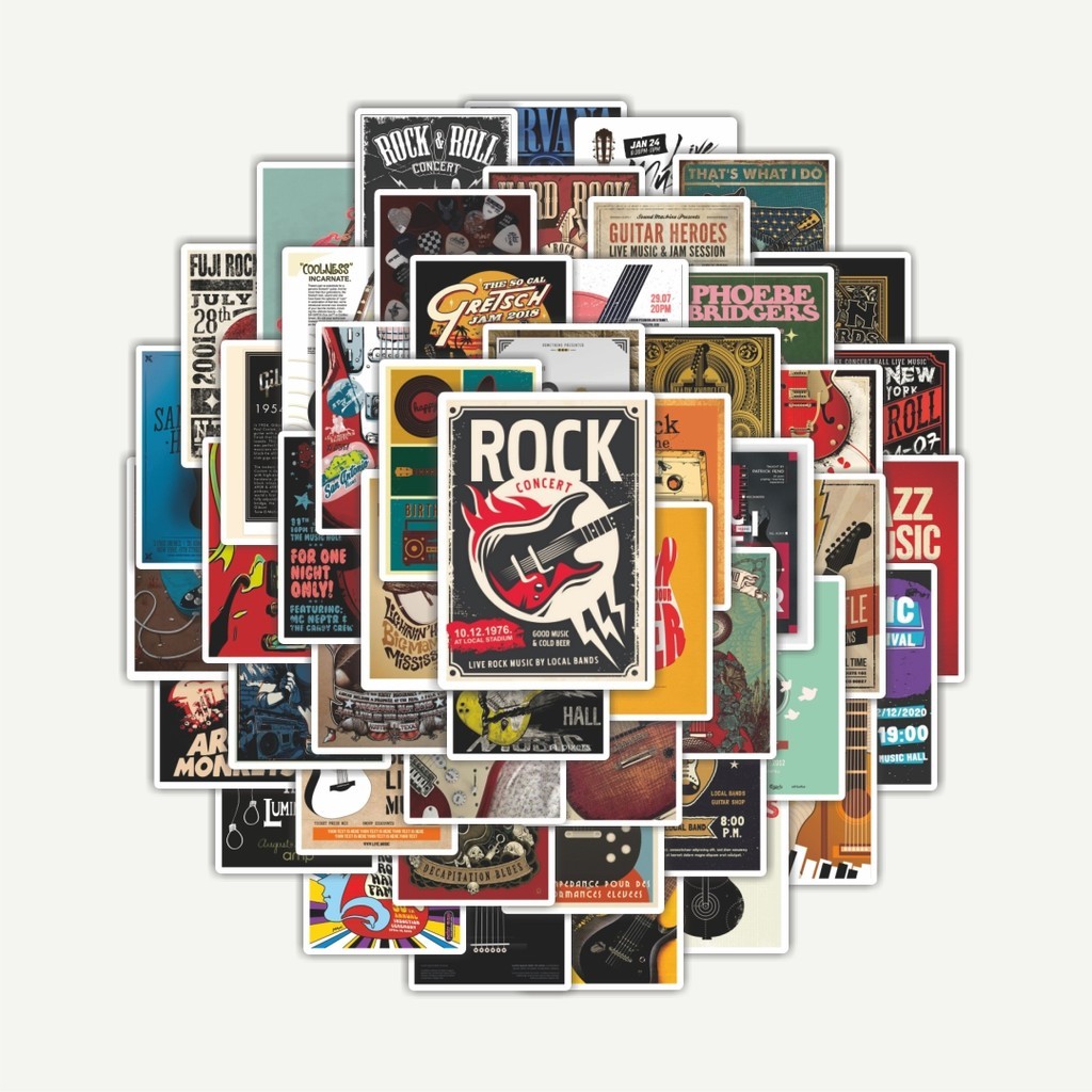 

Sticker Pack Stiker Poster Gitar | Sticker TUMBLR | Stiker LAPTOP KOPER HELM