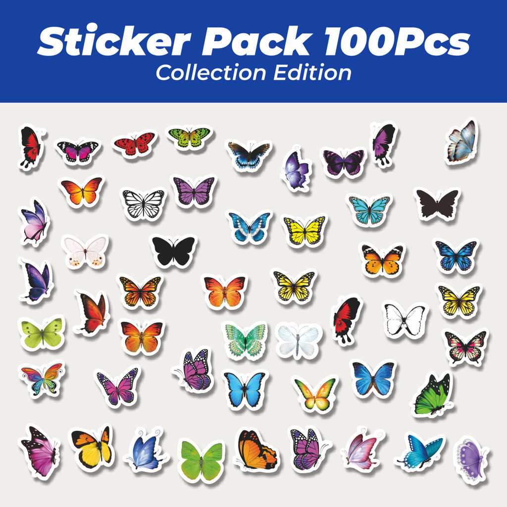 

Hot Stiker Hewan Kupu Kupu Lucu Anti Air Stikers Berperekat Waterproof Sticker Decal Buat Motor Helm Buku Journal Koper Casing HP Laptop Botol Minum