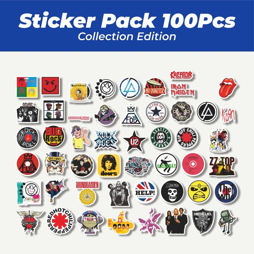 

Hot Stiker Ikon Rock & Roll Lucu Anti Air Stikers Berperekat Waterproof Sticker Decal Buat Motor Helm Buku Journal Koper Casing HP Laptop Botol Minum