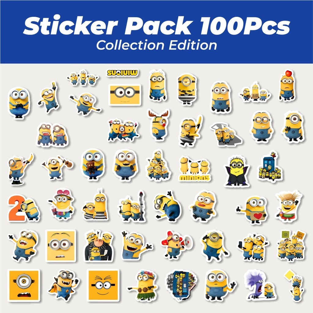 

Hot Stiker Kartun The Minion Lucu Anti Air Stikers Berperekat Waterproof Sticker Decal Buat Motor Helm Buku Journal Koper Casing HP Laptop Botol Minum