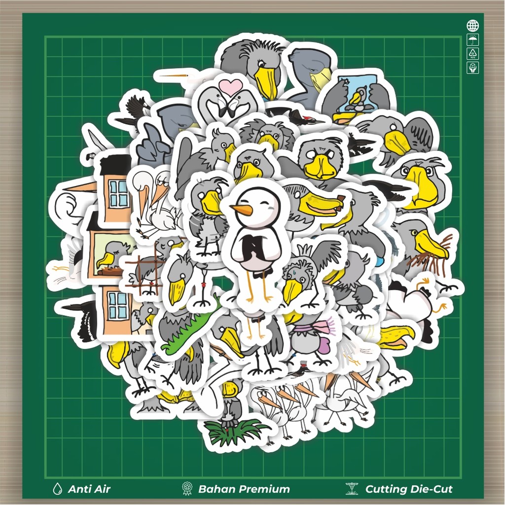 

HOT 50 PCS STIKER Sticker Hewan Bangau Stiker Fashion Cars Decal Dingin Kartu Album Custom Vinyl Anti Air- Sticker Aesthetic Buku Journal Koper Casing HP Tablet Laptop Helm Motor Botol Minum