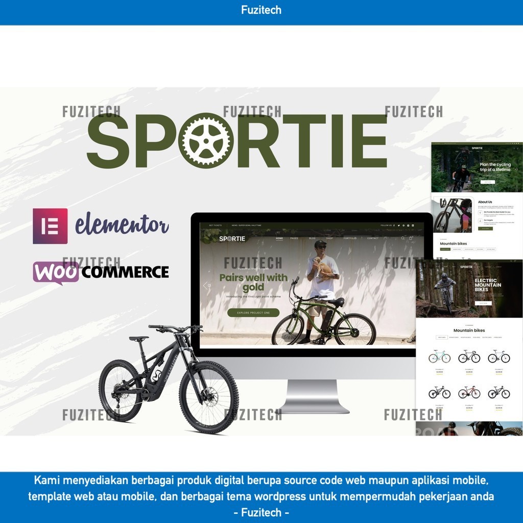 TEMA WORDPRESS SPORTIE - SPORT WOOCOMMERCE    D5678 TEMPLATE WEB BY FUZITECH ORIGINAL