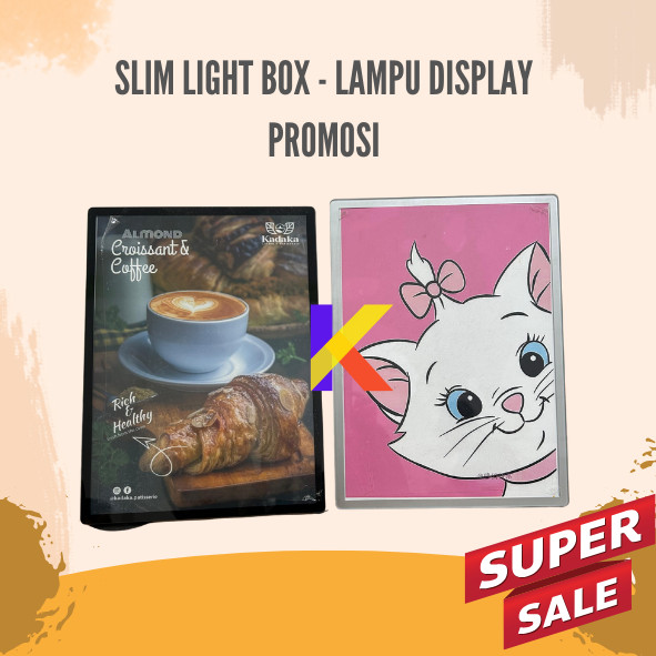 Slim Lightbox A4 | Frame Lampu Menu Promosi | Frame Portable LED