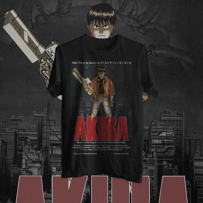 (TOP) HOMAGE VINTAGE TEE - AKIRA - Hitam, S