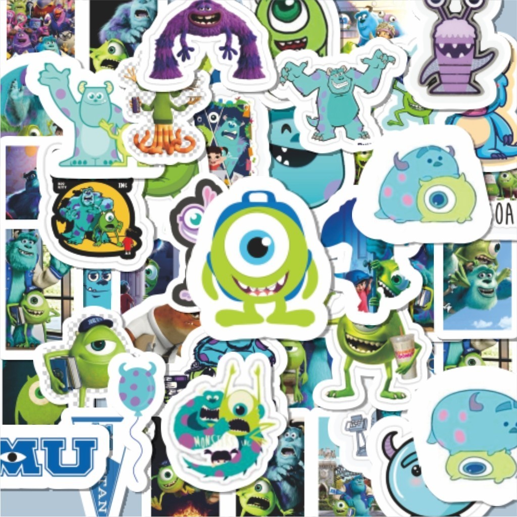 

100PCS Lucu Stiker Monster INC Stiker Aesthetic Stiker Anti Air Stikers Berperekat Waterproof sticker decal buat Motor Helm Buku Journal Koper Casing HP Laptop Botol Minum Hadiah anak