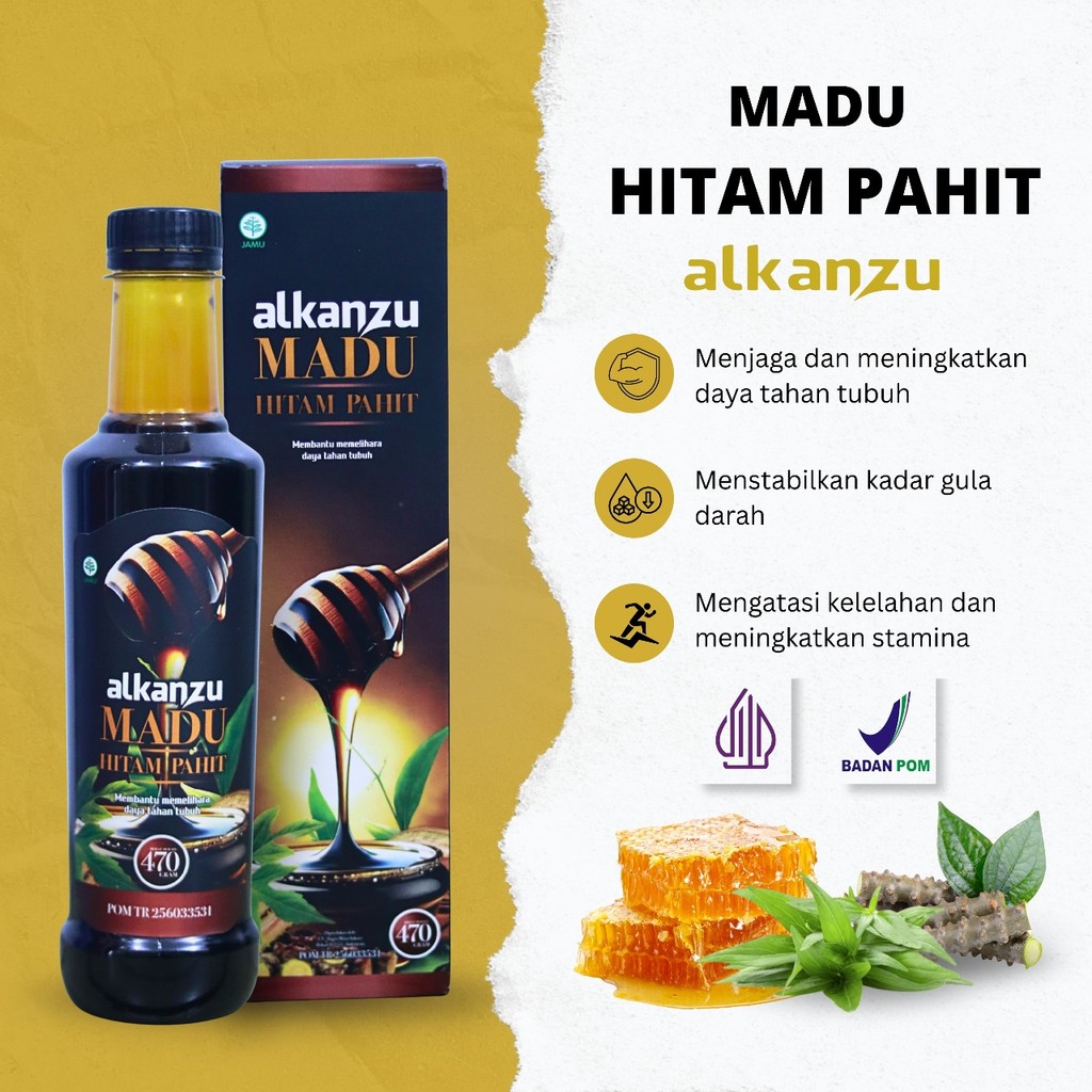 

Madu Hitam Pahit ALKANZU isi 470 gr