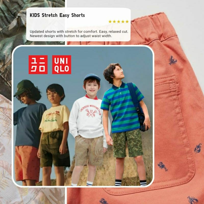 ARUMBINA Uniqlo Short Pants for Boys / Celana Pendek Anak Laki-laki Uniqlo (4-14Y)