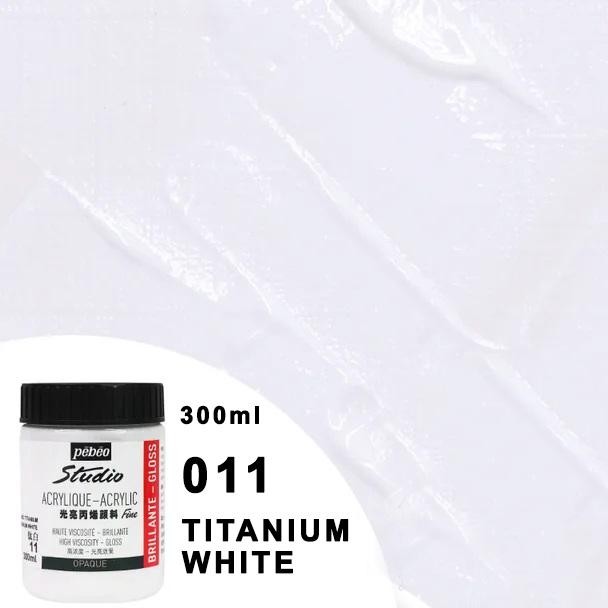 

Pebeo Studio Fine Acrylic 300 ml Paint Color Cat Akrilik - TITANIUM WHITE