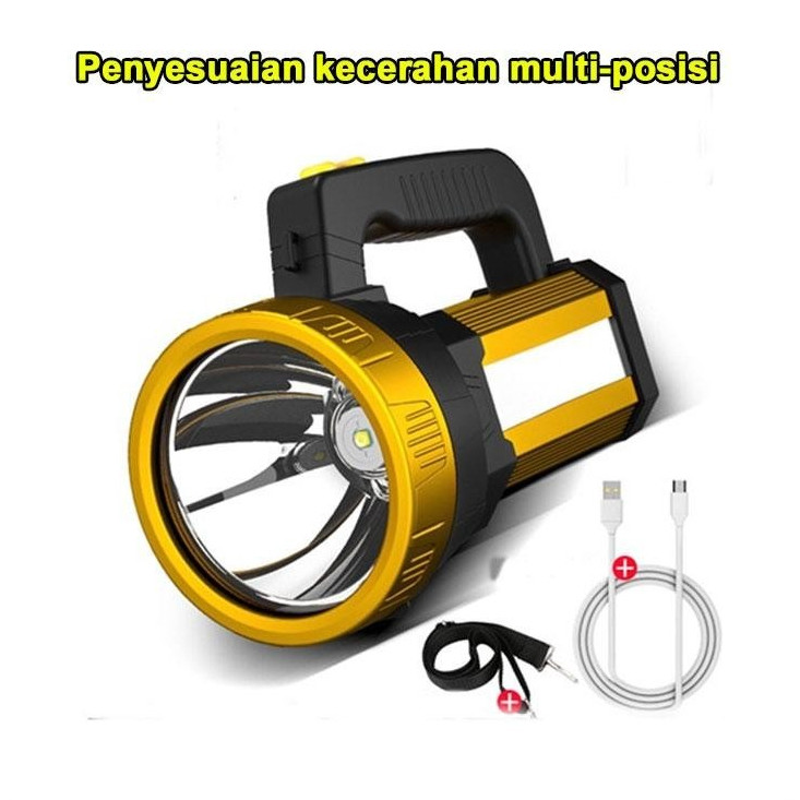 Power Bank Tahan Air IPX4 + Lampu Sorot LED Paling Terang - Multifungsi untuk Outdoor & Darurat