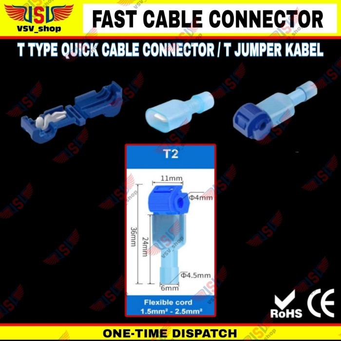 Konektor kabel listrik T Jumper Scotch Lock Quick Cable Connector T2