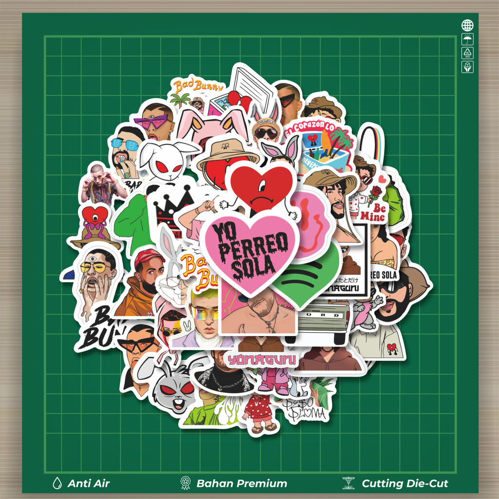

HOT 50 PCS STIKER Stiker Bad Bunny [Kelinci nakal] Stiker Fashion Cars Decal Dingin Kartu Album Custom Vinyl Anti Air- Sticker Aesthetic Buku Journal Koper Casing HP Tablet Laptop Helm Motor Botol Minum