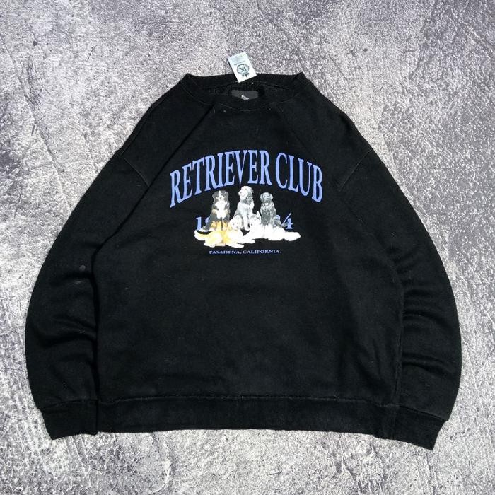 Jaket sweater crewneck RETRIEVER CLUB big logo sablon bagus size xl