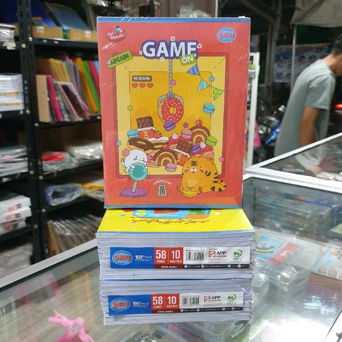 

Buku Tulis SIDU 58 Lembar - 5/10 Buku - Motif Random - Kertas Stationery - 5 BUKU