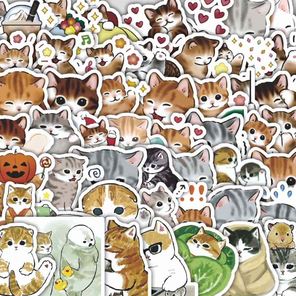 

Stiker Cutting Pack Stiker Kawaii Kitten V2 [Kucing] Isi 100Pcs Series Aesthetic Lucu Keren Untuk Koper Bahan Vynil