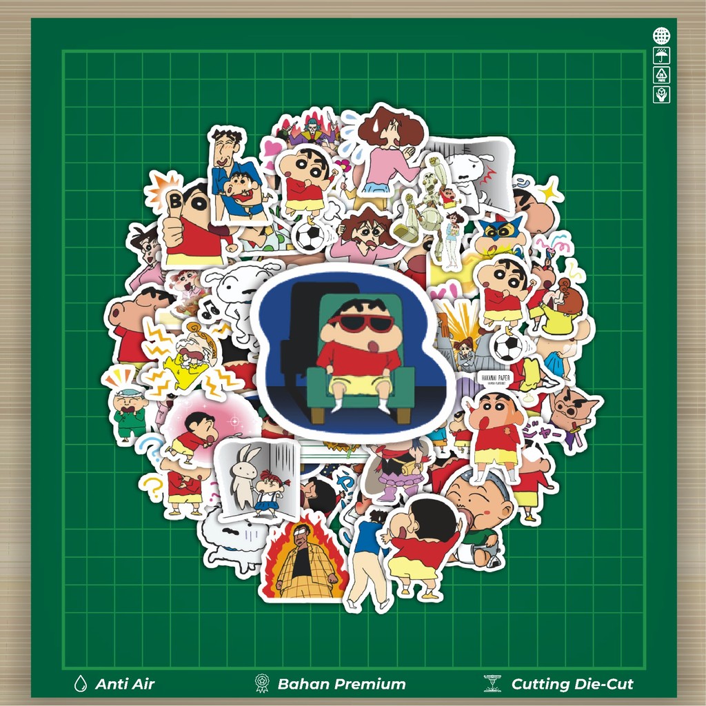 

HOT 50 PCS STIKER Stiker Kartun Crayon Shin-chan v2 Stiker Fashion Cars Decal Dingin Kartu Album Custom Vinyl Anti Air- Sticker Aesthetic Buku Journal Koper Casing HP Tablet Laptop Helm Motor Botol Minum