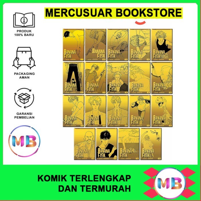 Komik Banana Fish Complete 19-book Set Vol. 1-19 by Akimi Yoshida - MercusuarBookstore