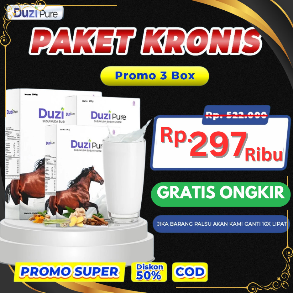 

Duzi Pure Promo 3 BOX Susu Kuda Lombok Original