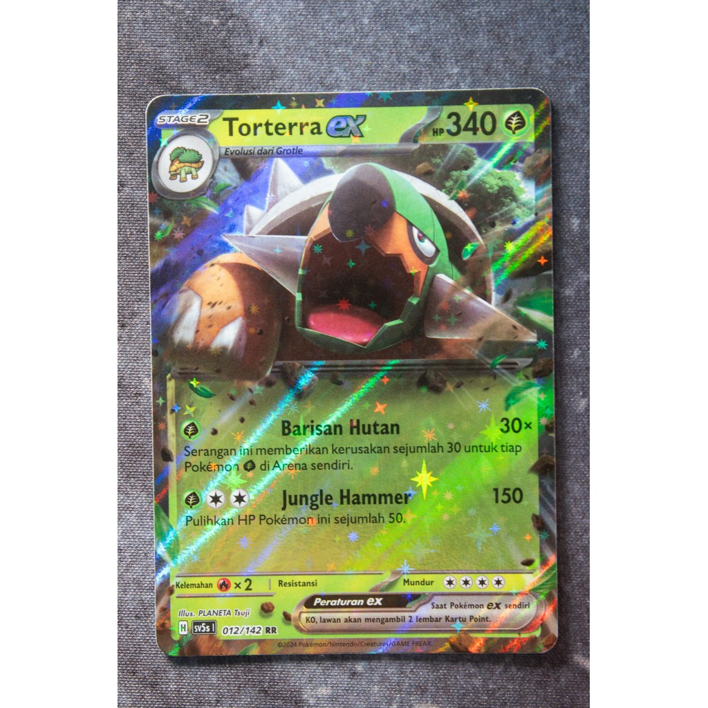 Torterra EX RR SV5s Paradoks Andalan Kartu Pokemon TCG Original Indonesia