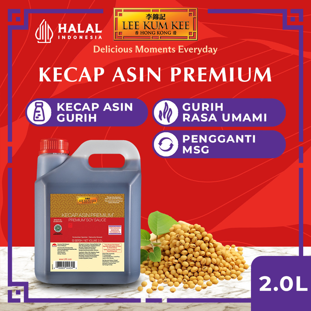 

LEE KUM KEE Premium Soy Sauce 2 LT Kaya Rasa Alami
