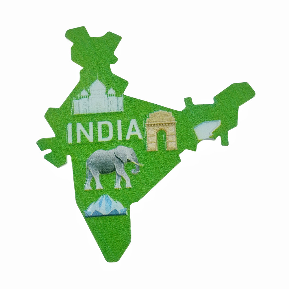 India 3D Map Fridge Magnet Souvenir Gift,Resin Handmade India Refrigerator Magnet Home Decoration Co