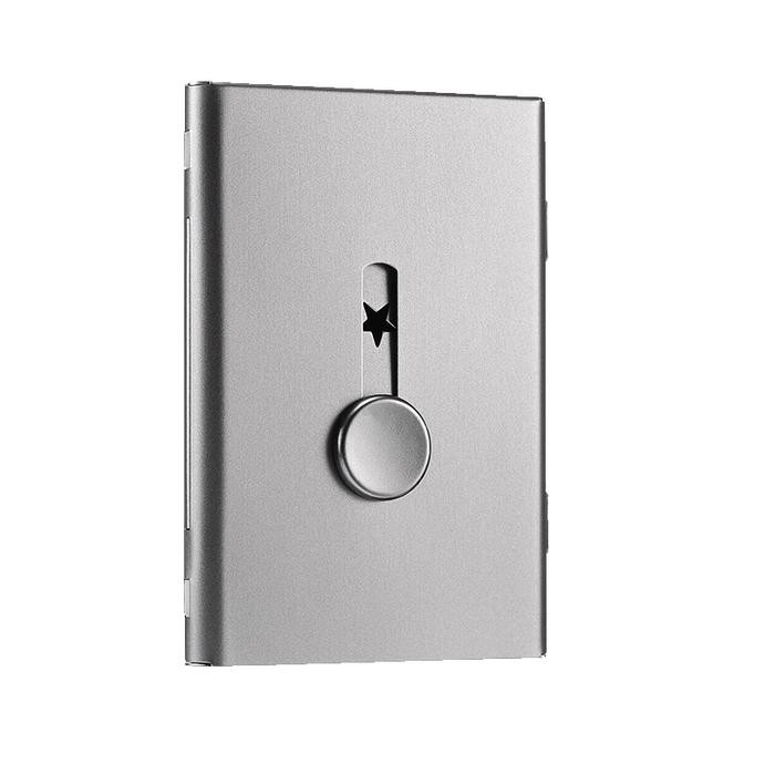 

Kotak Tempat Kartu Nama Aluminium Tipe Dorong Tangancard Holder Stainless - Silver