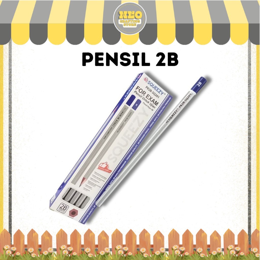 

Pensil 2B Premium merk Squeezy cocok untuk ujian