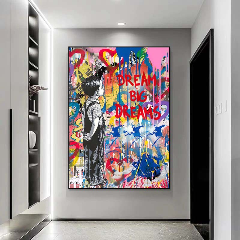 

Graffiti Art Canvas Painting Inspirational Posters and Prints Graffiti Canvas Pictures Banks Wall Art for Living Room Home Decor