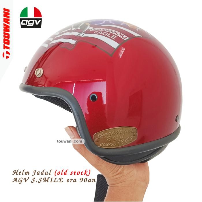 Helm AGV Smile Open Half Face Retro Classic Cruiser Jadul
