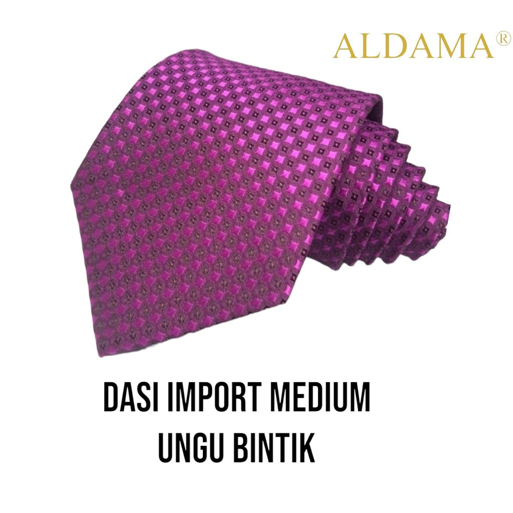Dasi Import Dewasa - Ungu Bintik Medium