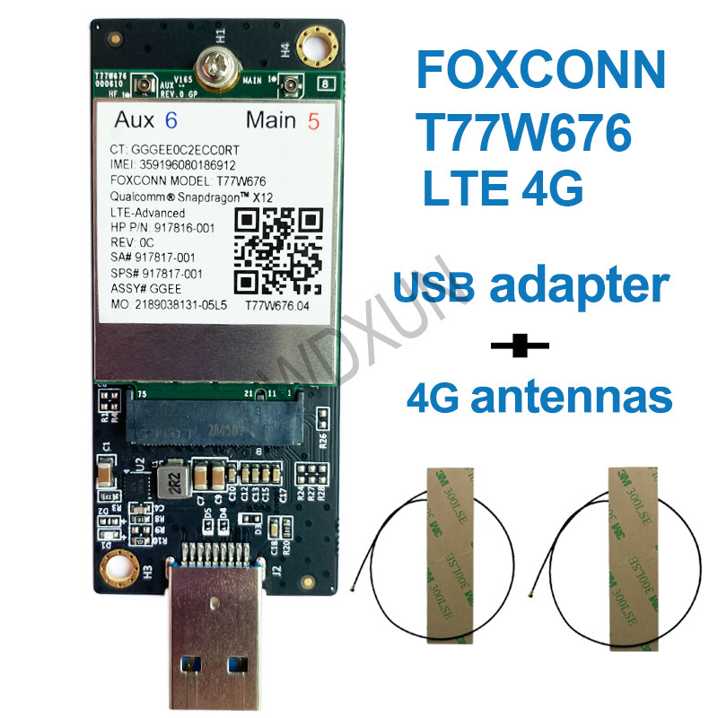 WDXUN USB 4G LTE Module lt4220 X12 LTE T77W676 917817-100 4G WWAN M.2 450Mbps  Modem For  Elite X210