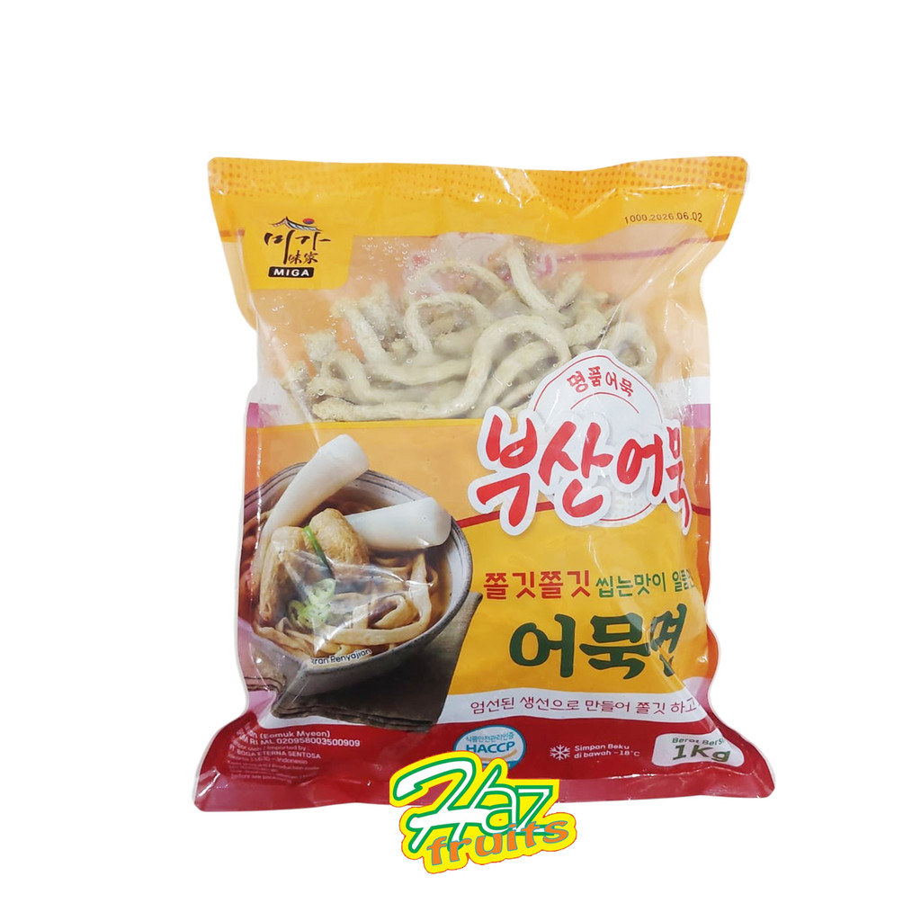 

MIGA Eomuk Mie 1 Kg / Odeng Mie Korean / Eomuk / Fish Cake - 1 Kg