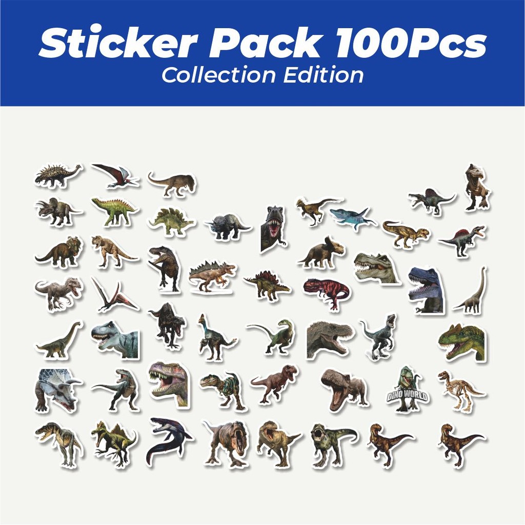 

Hot Stiker Dinosaur Series 1 Lucu Anti Air Stikers Berperekat Waterproof Sticker Decal Buat Motor Helm Buku Journal Koper Casing HP Laptop Botol Minum