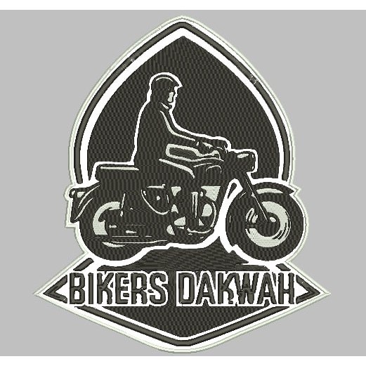 INOVASI-253 PATCH BORDIR LOGO BIKERS DAKWAH MOTOR CLUB AKSESORIS
