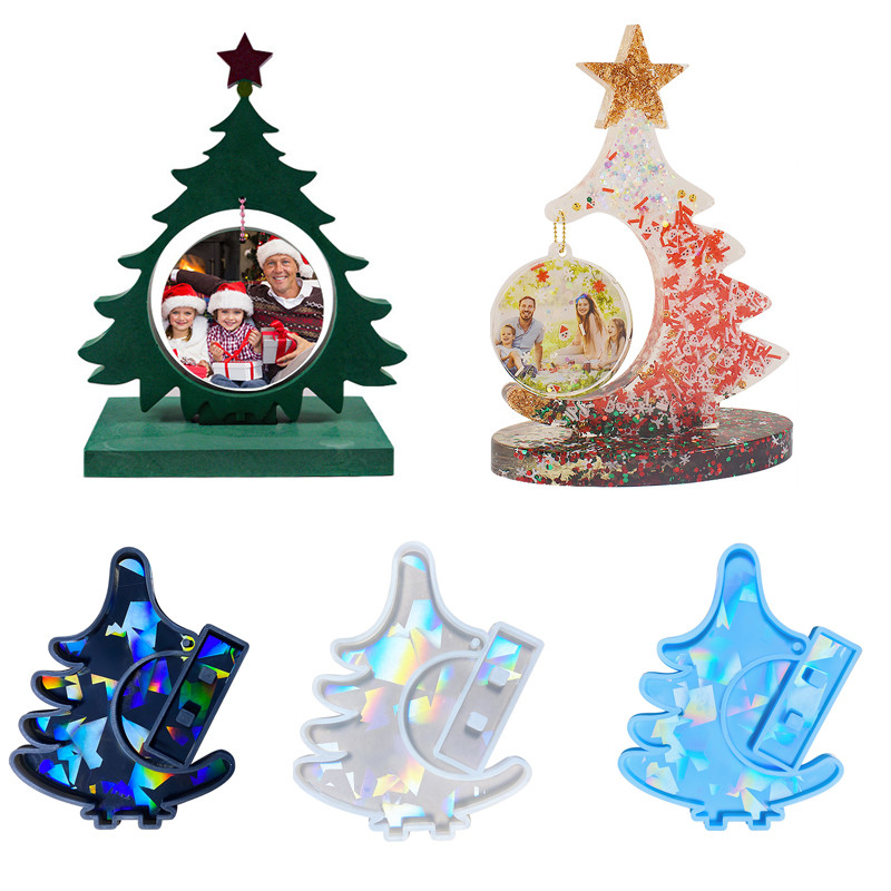 

Christmas Tree Frame Silicone Mold DIY Crystal Epoxy Resin Moulds Handmade Craft Ornaments ChristmasTheme Decoration