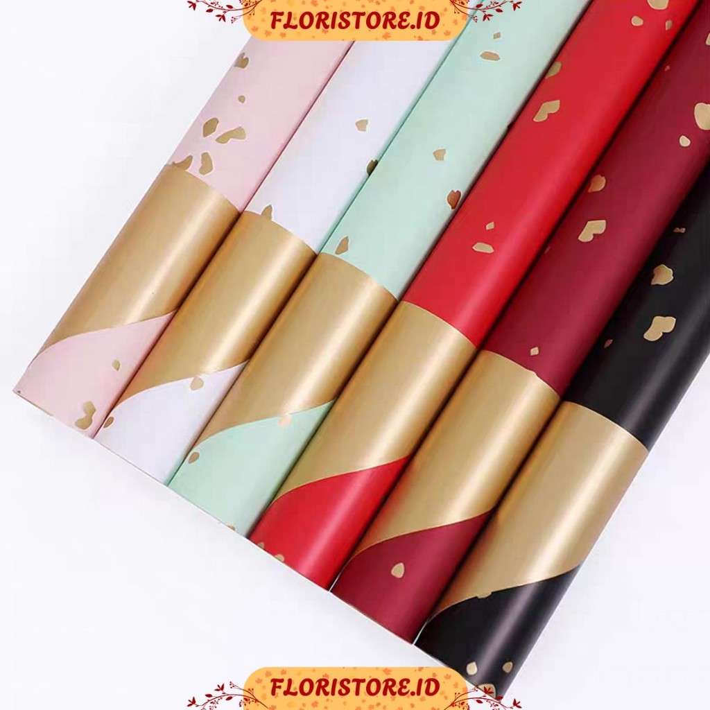 

SPRINKLING GOLD PAPER / CELLOPHANE / FLORIST PAPER / KERTAS BUKET BUNGA / WRAPPING WRAPPER