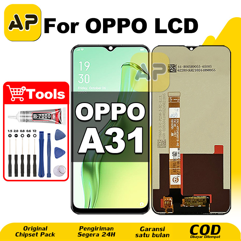 LCD FOR OPPO A31 hp Layar Sentuh Fullset Glass Touchscreen Digitizer COD