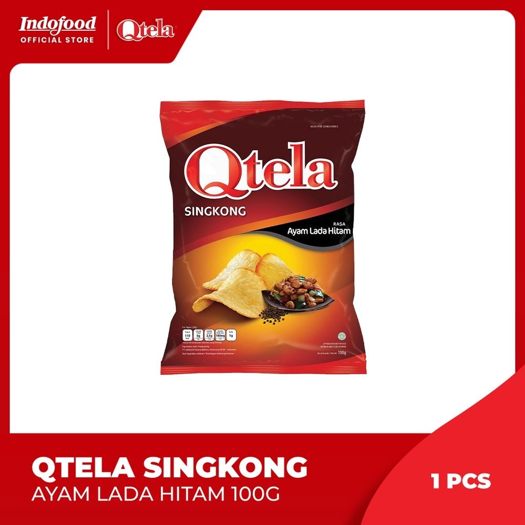 

Qtela Singkong Ayam Lada Hitam 100gr