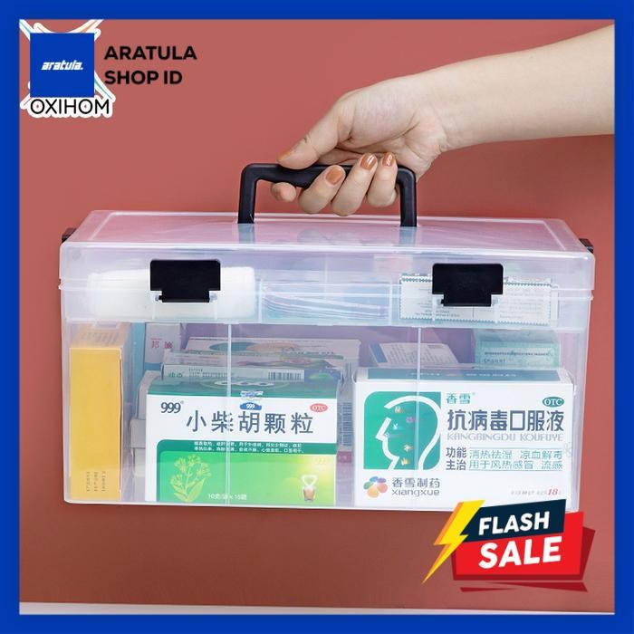 

Oxihom Tempat Kotak Penyimpanan Box Mainan dan Perkakas ToolBox Kosmetik Kotak Obat Plastik - S3626