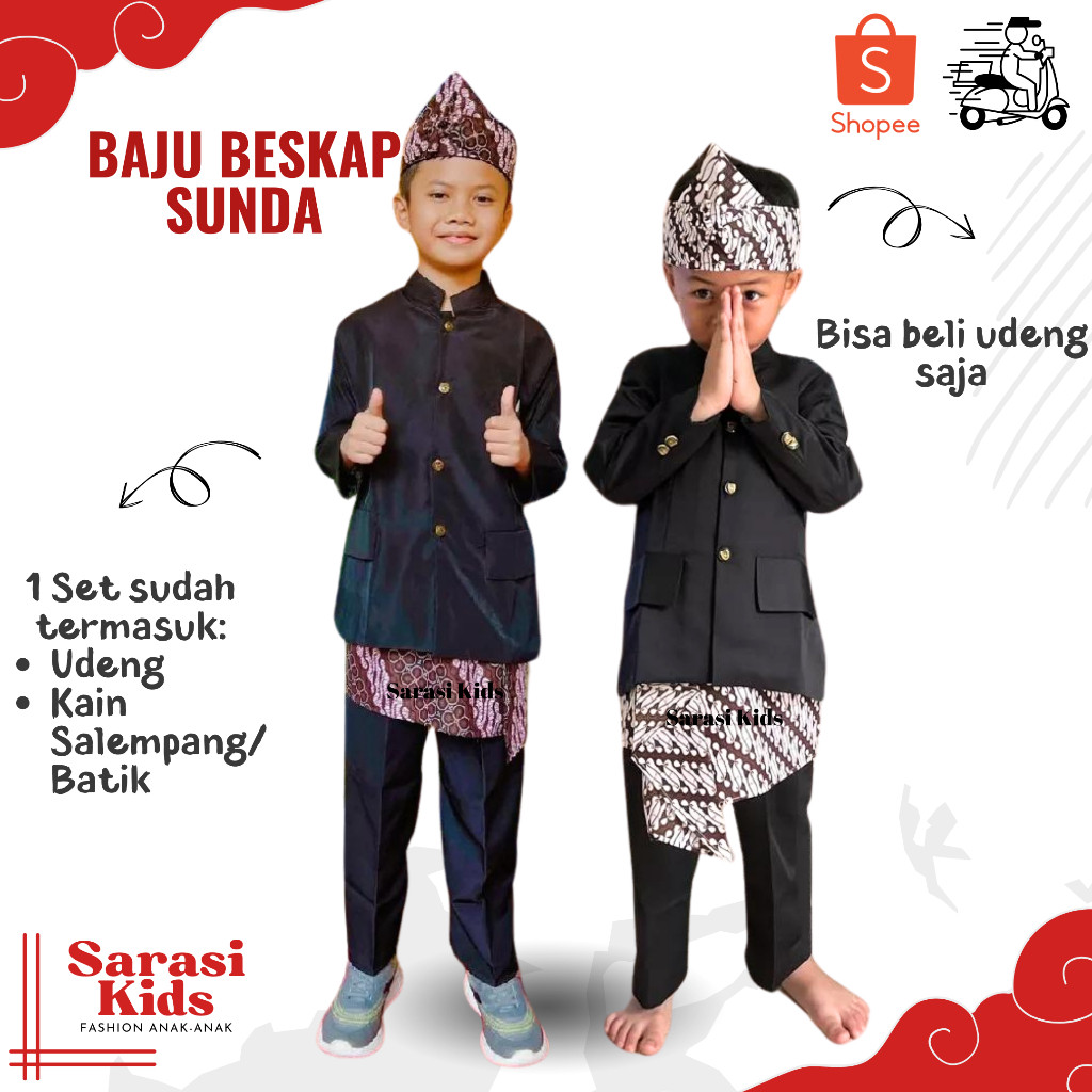 Baju adat anak laki laki Baju adat sunda anak laki laki baju beskap anak laki laki basofi anak laki 