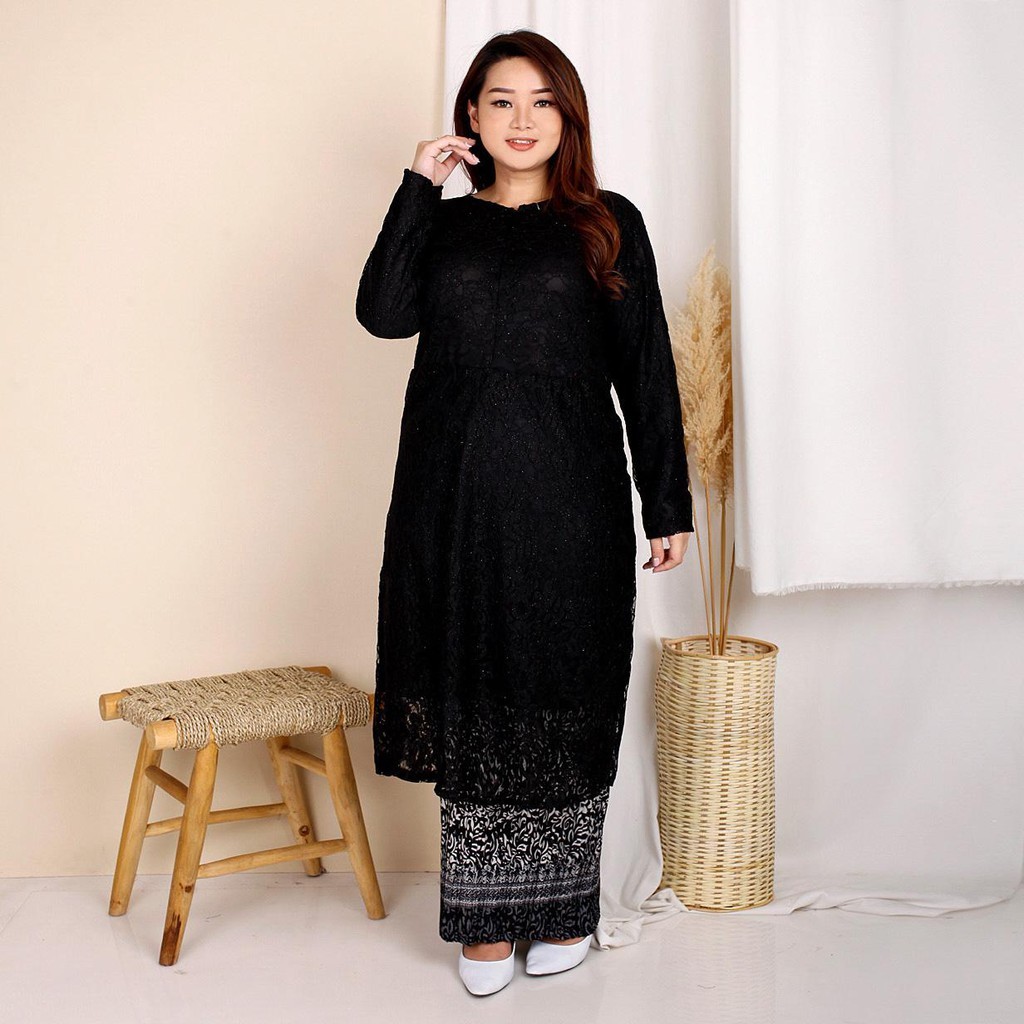 Tunik JUMBO BUSUI Brukat Corneli Gliter   TUNIK PREMIUM XXL SABYAN LACE FARAH ANDIRA AMELIA LUCIA