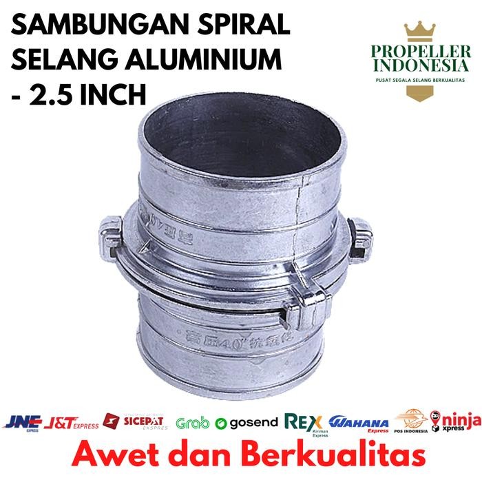 [TERLARIS] Sambungan Spiral Aluminium Selang Drip Selang Irigasi 2 - 4 Inch - 2.5 Inch