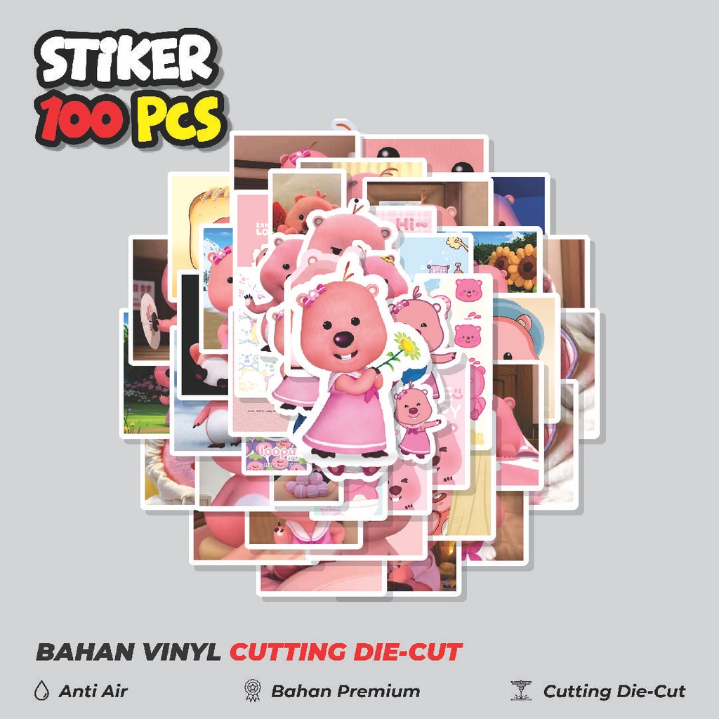 

Terbaru! 50 pcs Stiker Loopy Pororo Dekorasi Lucu Kreatif untuk Notebook, Skateboard, HP