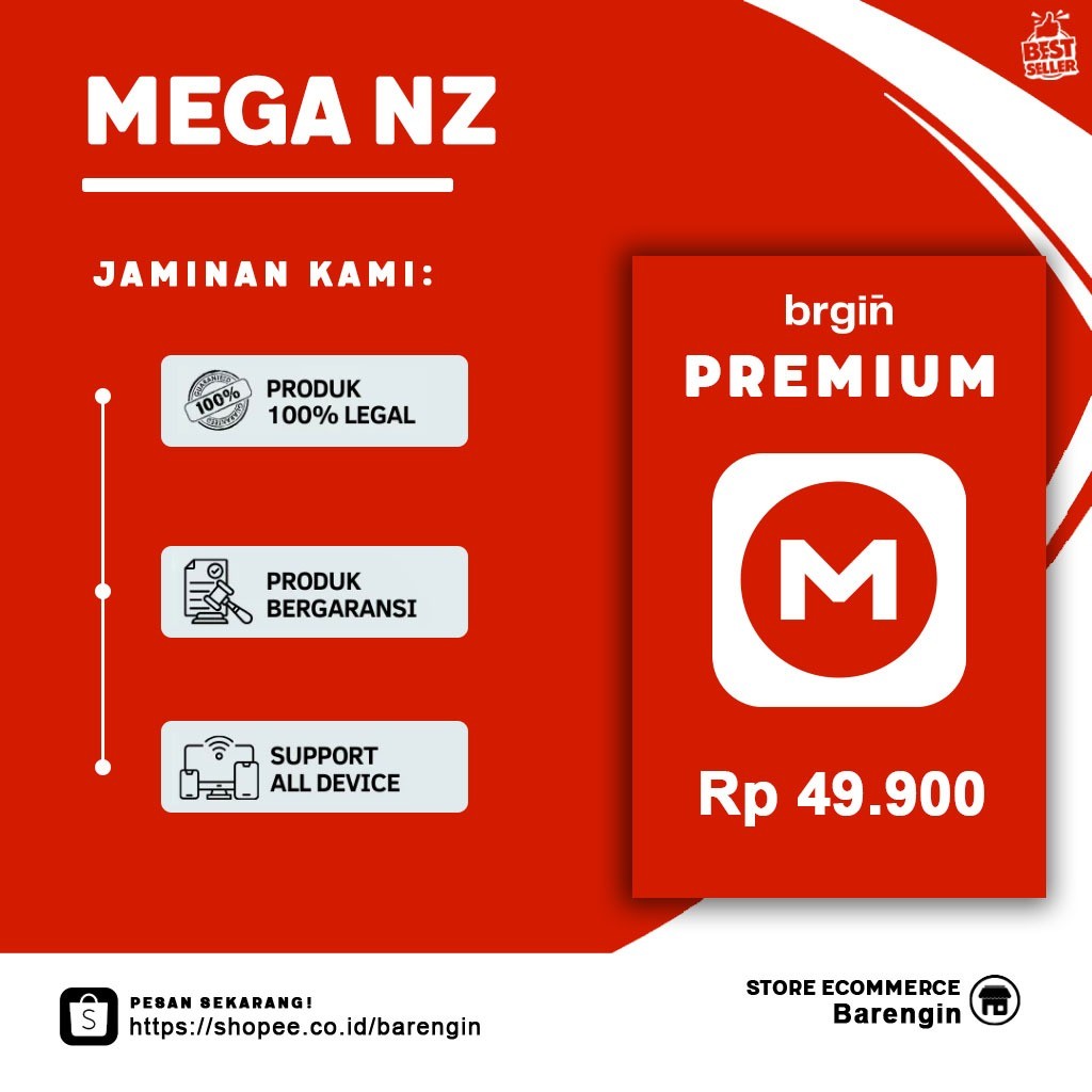 Mega Nz Premium 1 Tahun Full Garansi (Proses Tercepat Buka 24 Jam)