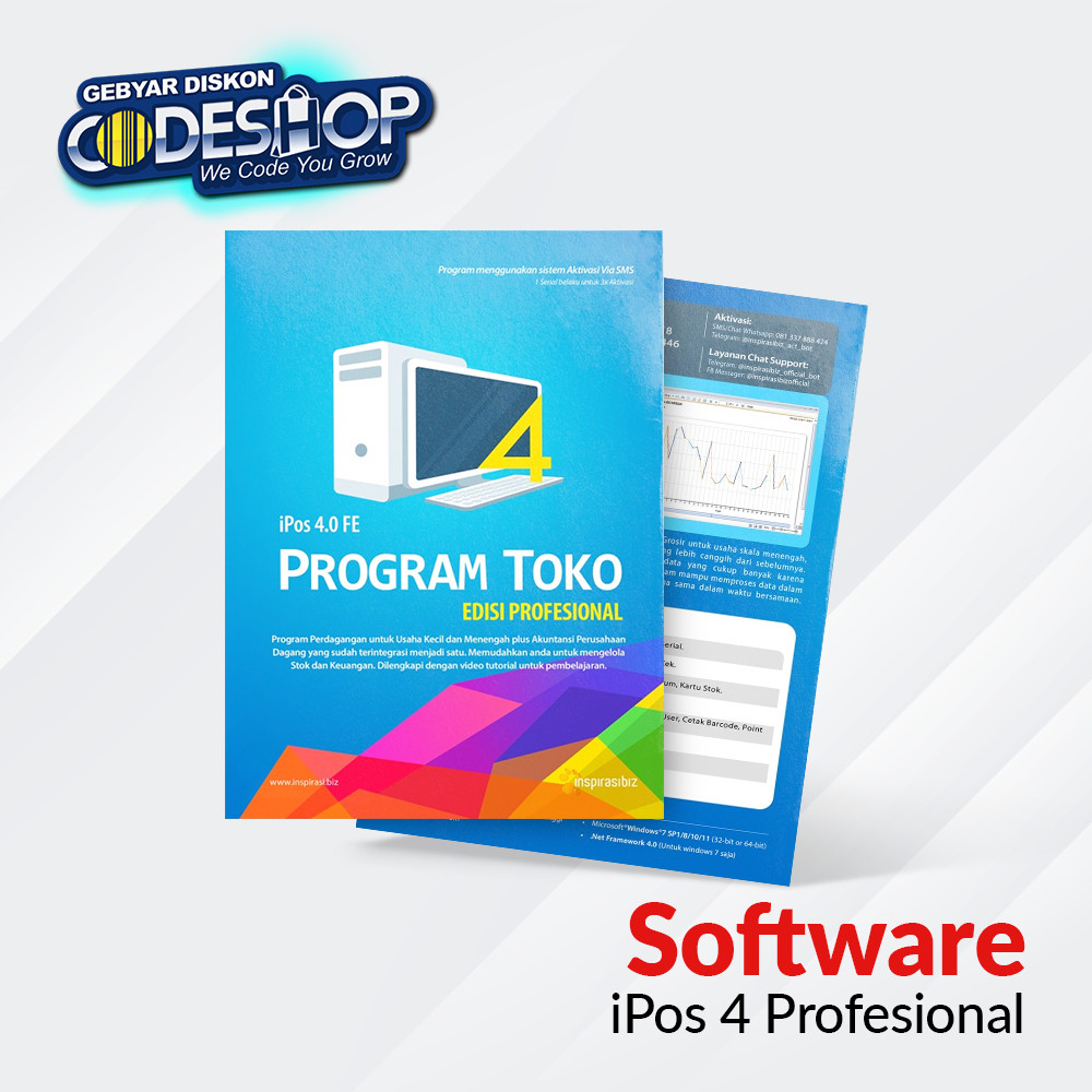 Inspirasibiz iPos 4.0 FE Program Toko Edisi Profesional Software Kasir Retail Minimarket
