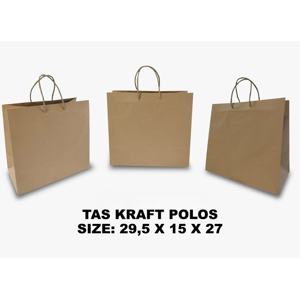 

KBA Tas Kertas Polos 29,5 x 15 x 27