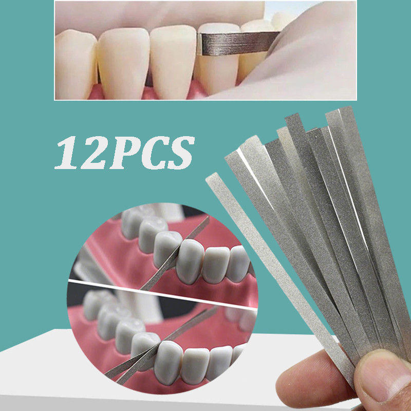 12pcs Dental Horico Slicing Strip | Grinding Strip | Strip Polishing Metal | Dental Abrasive Strip |